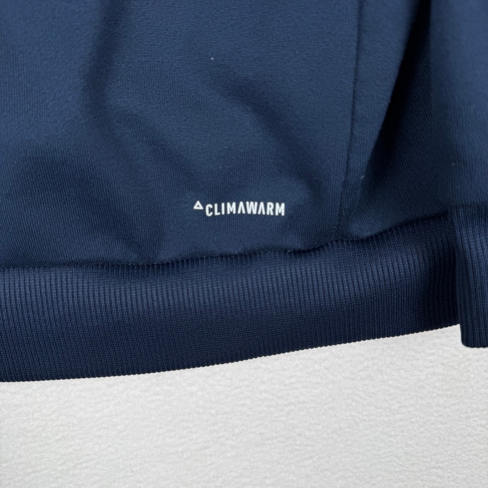 Adidas Basketball Club Hoodie Mens 2XL Navy Blue ClimaWarm Pullover EC6233 - Picture 10 of 13